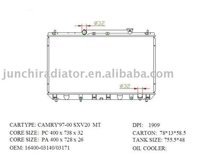 radiator OEM: 16400-03140/03171