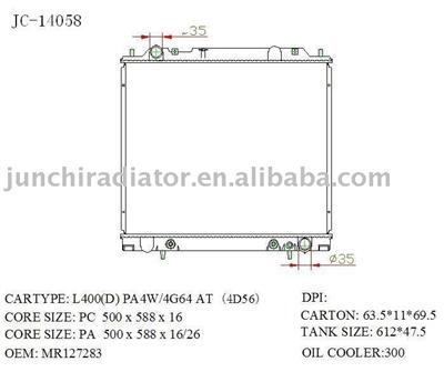 car radiator OEM: MR127283