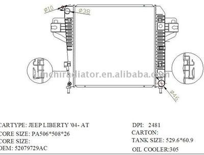 radiator for JEEP LIBERTY'04