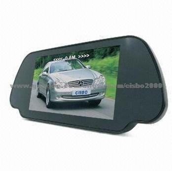 7-Inch Car Rear-View LCD Monitor With Reversal Backsight And Two-Way Video Input