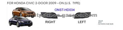 Fog Lamp for HONDA CIVIC 2-DOOR 2009-ON(U.S.TYPE)