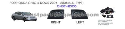 Fog Lamp for HONDA CIVIC 4-DOOR 2006-2008(U.S.TYPE)