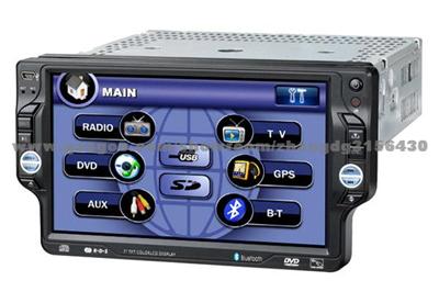 7'' Single Din Car DVD GPS Bluetooth TFT Screenh RDS Ipod TV