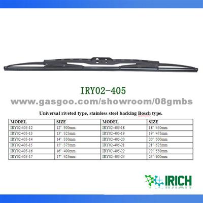 Universal Riveted Type Frame Wiper Blade, Bosch Type IRY02-405