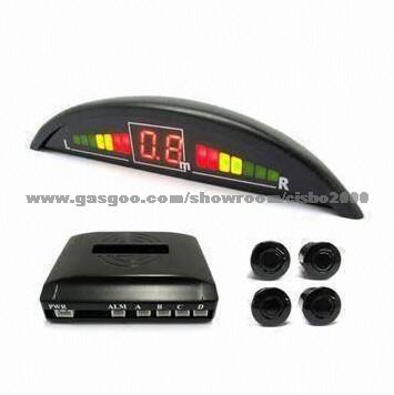 Wireless LED Parking Sensor With Rear-View Shape Display Screen
