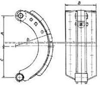 Russia Truck For Maz Brake Shoes With Brake MAZ 5336 - 3501091