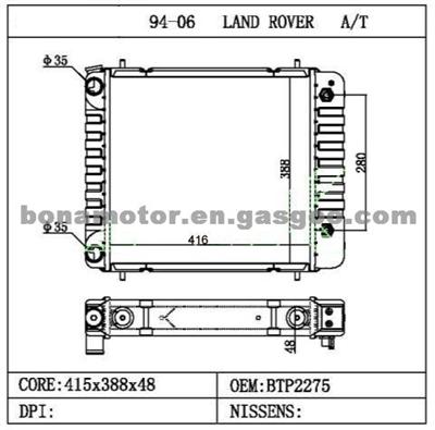 Radiator Land Cover BTP2275