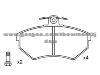 Brake Pad for AUDI 357 698 151 B