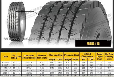 225/80R17.5 Truck Tires