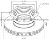 Mercedes Benz Brake Disc 6684230012 For Disc Brakes Bus And Truck