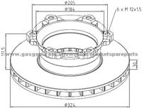 Mercedes Benz Brake Disc 6694210512 For Disc Brakes Bus And Truck