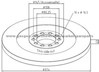 Brake Disc 4164210412 For Disc Brakes Bus And Truck