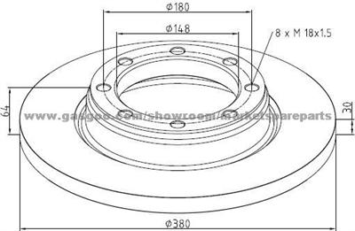 Brake Disc 4374210412 For Disc Brakes Bus And Truck