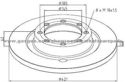 Brake Disc 4404210112 For Disc Brakes Bus And Truck