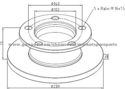 Brake Disc 6314200372 For Disc Brakes Bus And Truck