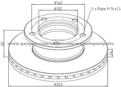 Brake Disc 6314210172 For Disc Brakes Bus And Truck