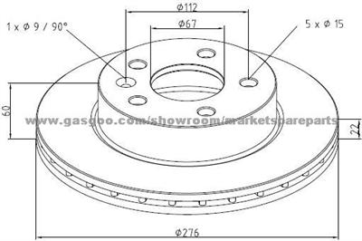 Benz Brake Disc 6384210112 For Disc Brakes Bus And Truck