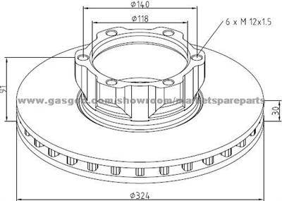 Mercedes Benz Brake Disc 6684210212 For Disc Brakes Bus And Truck