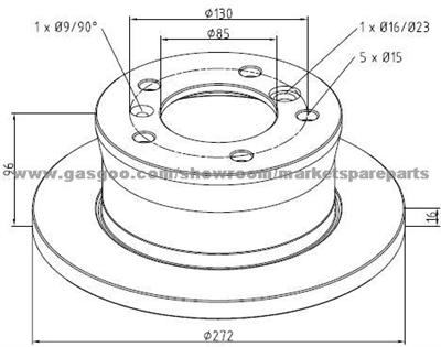 Mercedes Benz Brake Discs 9024230312 For Disc Brakes Bus And Truck