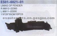 Auto Lining Of Fender 86812-22300 86811-22300