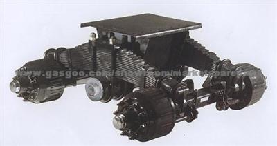 Bogie Single Point Suspension Trailer Truck Bpw Axle And Benz Axle ForLAND AXLE-American