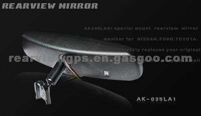 3.5 Inch Compass Rearview Mirror With Rear Camera Display And Lcd Auto Dimming AK-035LA For Ford Flex From 2008 To 2011