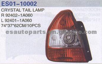 Hyundai Accent'00-01 Crystal Tail Lamp L 92401-1a060 R 92402-1a060