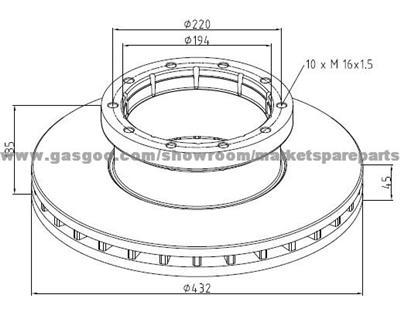 Bova Brake Disc 204 566