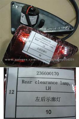 Kinglong Bus Rear Clearance Lamp,LH