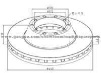 Daf Brake Discs 1238372 For Disc Brakes Bus And Truck