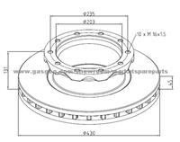 Daf Brake Discs 1415147 For Disc Brakes Bus And Truck