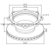 Ford Brake Discs 6775227 For Disc Brakes Bus And Truck