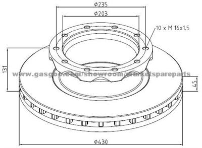 Mercedes Benz Brake Discs 0004200272 For Disc Brakes Bus And Truck