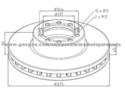 Daf Brake Discs 1400069 For Disc Brakes Bus And Truck