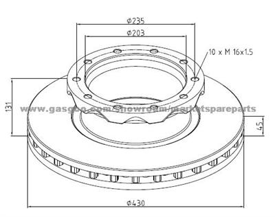 Daf Brake Discs 1415147 For Disc Brakes Bus And Truck