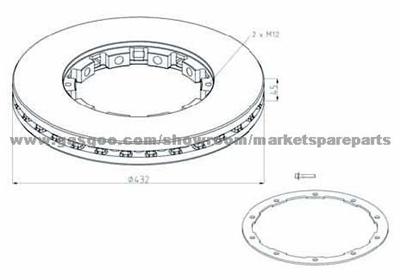 Daf Brake Discs 1726138 For Disc Brakes Bus And Truck