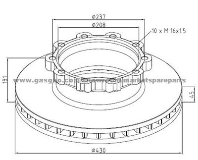 Scania Brake Discs 1852817 For Disc Brakes Bus And Truck