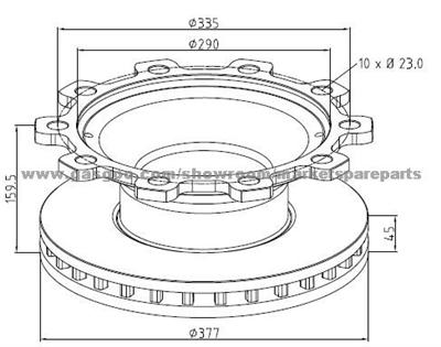 Bergische - Achsen Brake Discs 0308834040 For Disc Brakes Bus And Truck