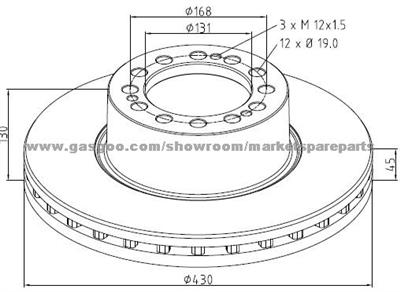 Sauer Achsenfabrik Brake Discs 4079000500 For Disc Brakes Bus And Truck