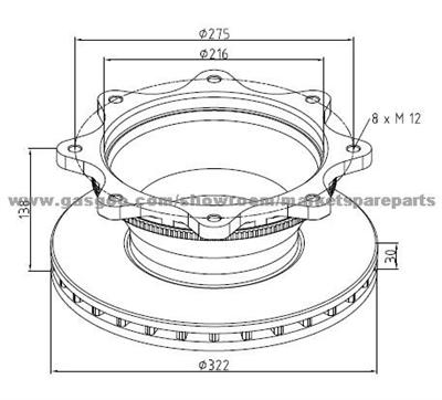 Volvo Brake Discs 6779209 For Disc Brakes Bus And Truck