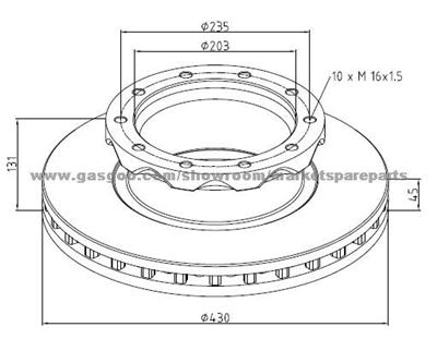 KäSsbohrer Brake Discs 8285000589 For Disc Brakes Bus And Truck