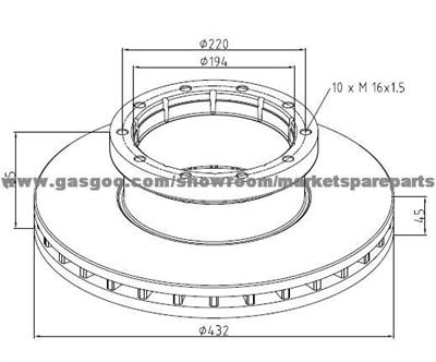 KäSsbohrer Brake Discs 8285390000 For Disc Brakes Bus And Truck