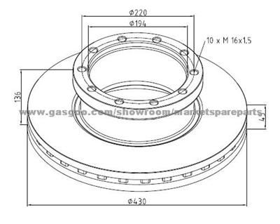 KäSsbohrer Brake Discs 8285543000 For Disc Brakes Bus And Truck