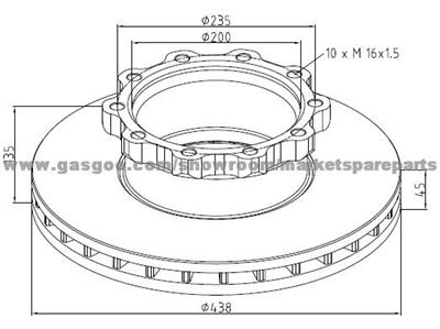 Man Brake Discs 81508030009 For Disc Brakes Bus And Truck