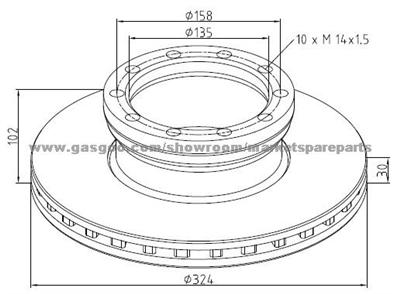 Man Brake Discs 81508030010 For Disc Brakes Bus And Truck