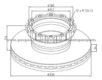 Man Brake Discs 81508030022 For Disc Brakes Bus And Truck