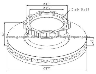 Man Brake Discs 81508030027 For Disc Brakes Bus And Truck