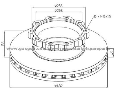 Man Brake Discs 81508030028 For Disc Brakes Bus And Truck