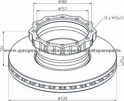 MAN Brake Discs 81508030061 For Disc Brakes Bus And Truck