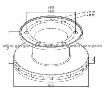 KäSsbohrer Brake Discs 1722411113-020 For Disc Brakes Bus And Truck